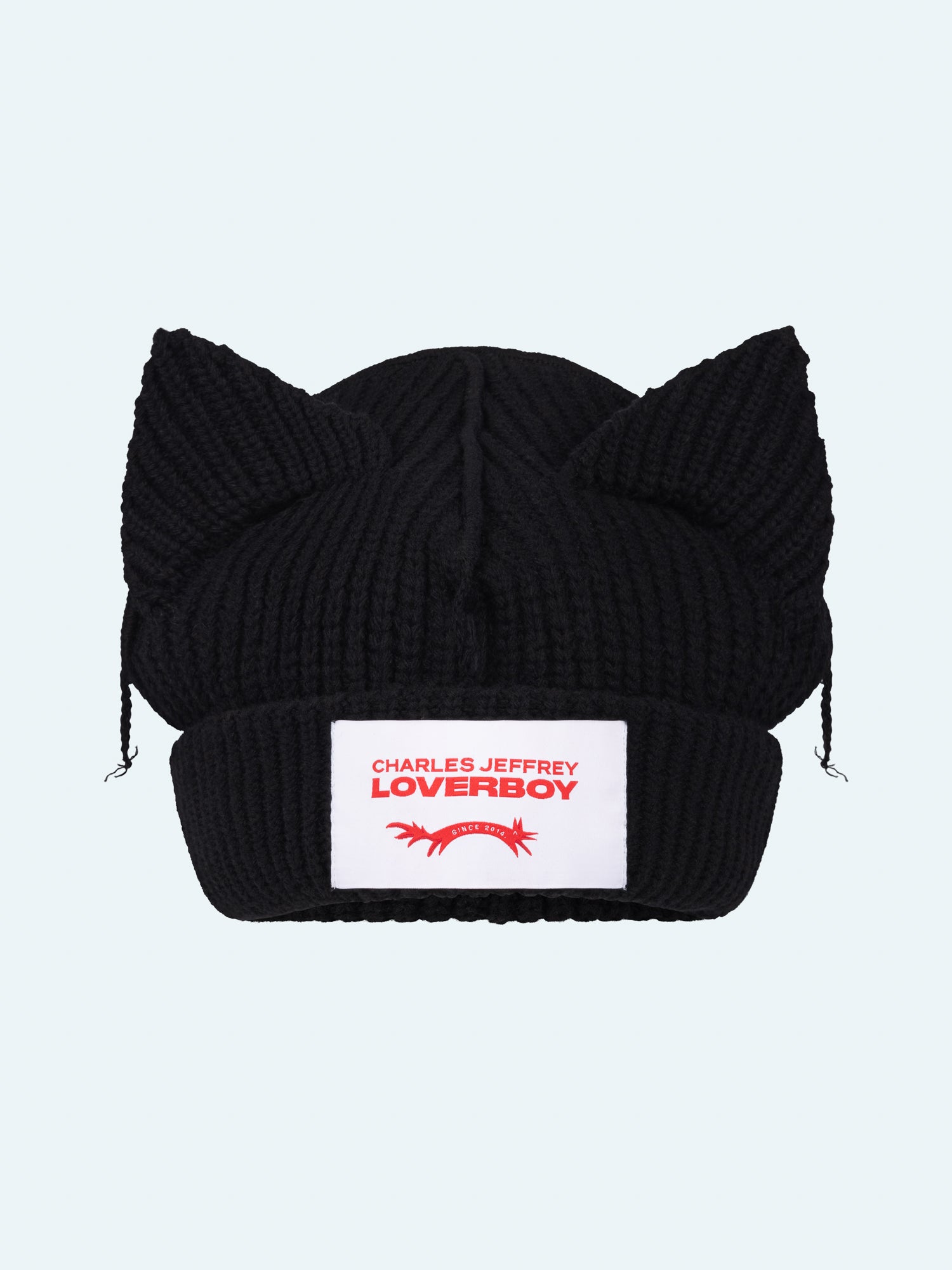 SUPERSIZED CHUNKY EARS BEANIE in BLACK