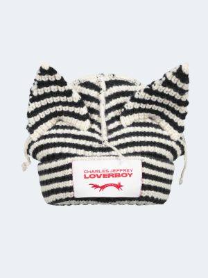 CHUNKY EARS BEANIE EXCLUSIVE in ECRU AND BLACK